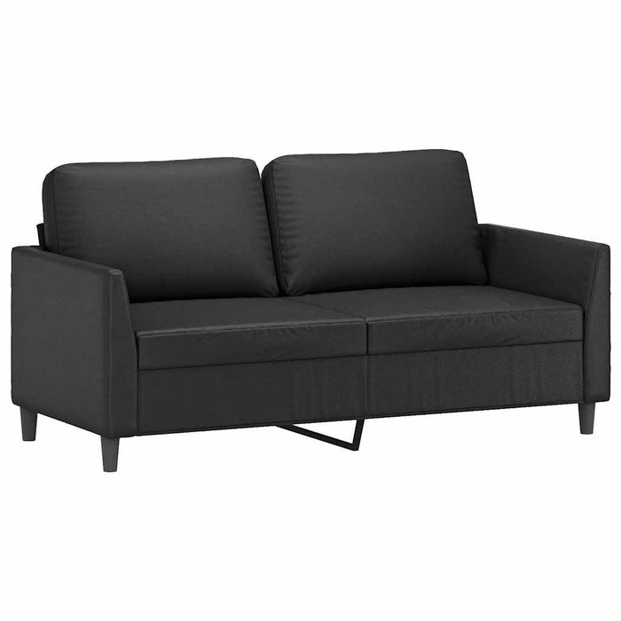 Canapea cu 2 locuri, negru, 140 cm, piele ecologică - WALTI WALTI