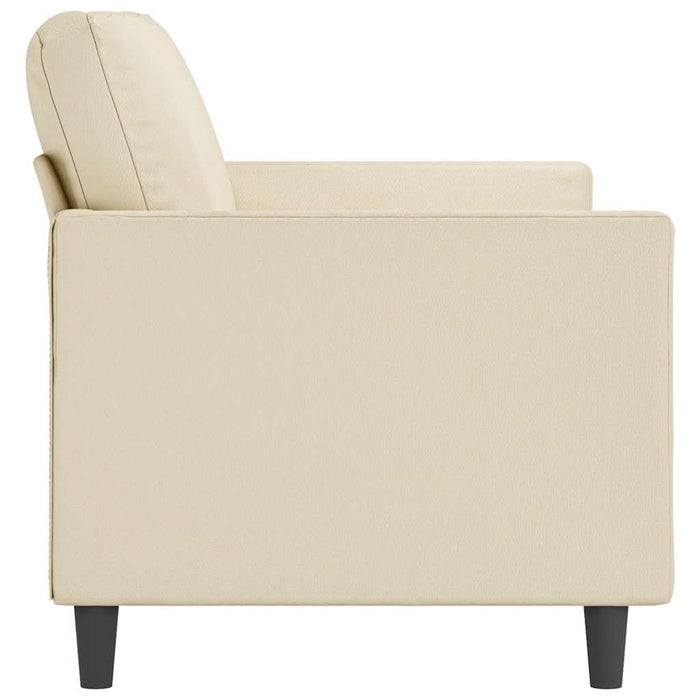Canapea cu 2 locuri, crem, 140 cm, piele ecologică - WALTI WALTI
