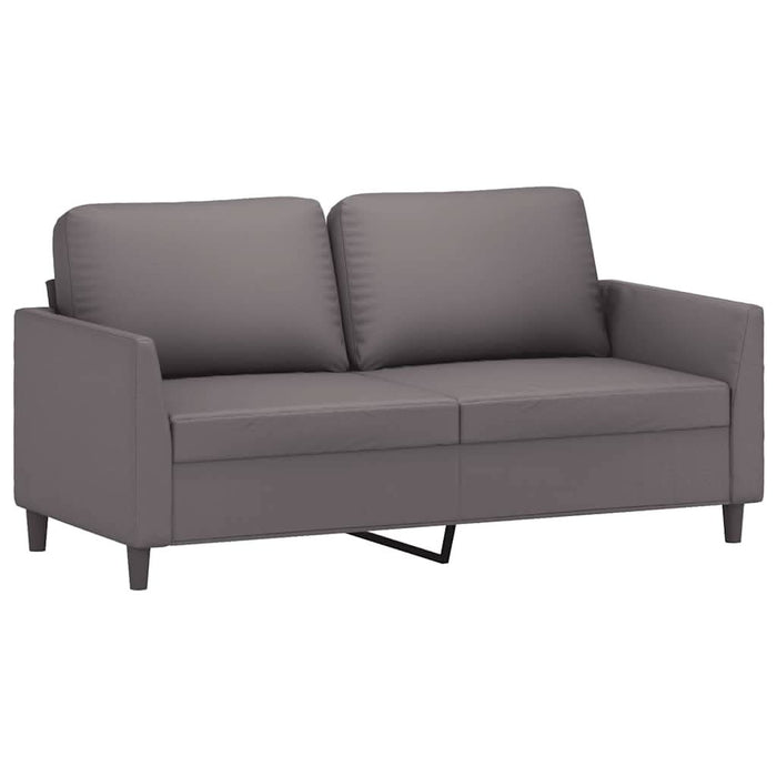 Canapea cu 2 locuri, gri, 140 cm, piele ecologică - WALTI WALTI