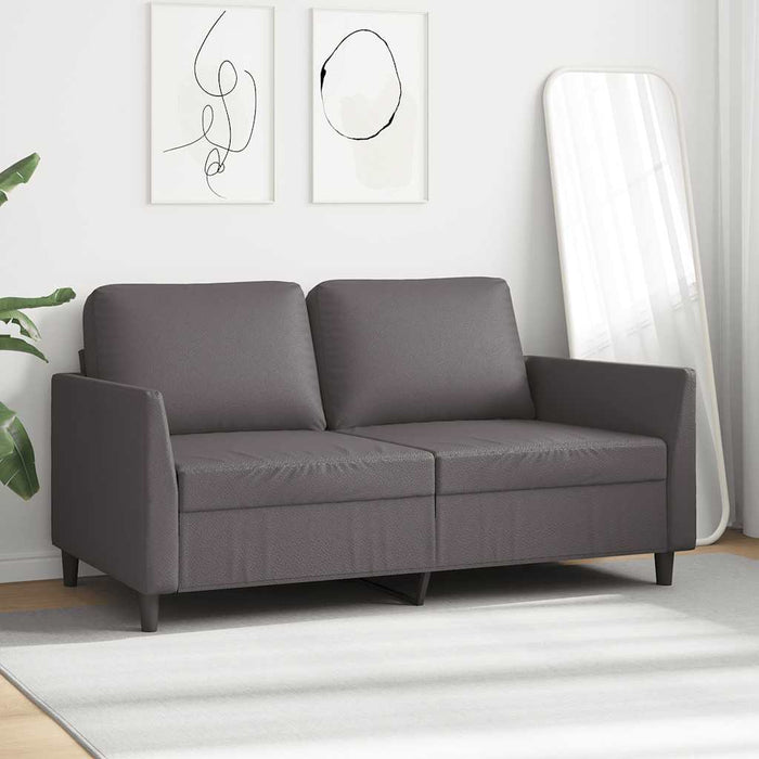 Canapea cu 2 locuri, gri, 140 cm, piele ecologică - WALTI WALTI