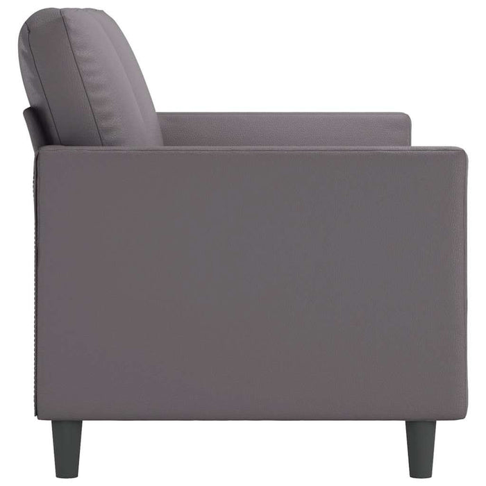 Canapea cu 2 locuri, gri, 140 cm, piele ecologică - WALTI WALTI