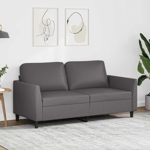 Canapea cu 2 locuri, gri, 140 cm, piele ecologică - WALTI WALTI