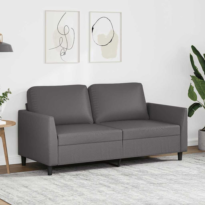 Canapea cu 2 locuri, gri, 140 cm, piele ecologică - WALTI WALTI