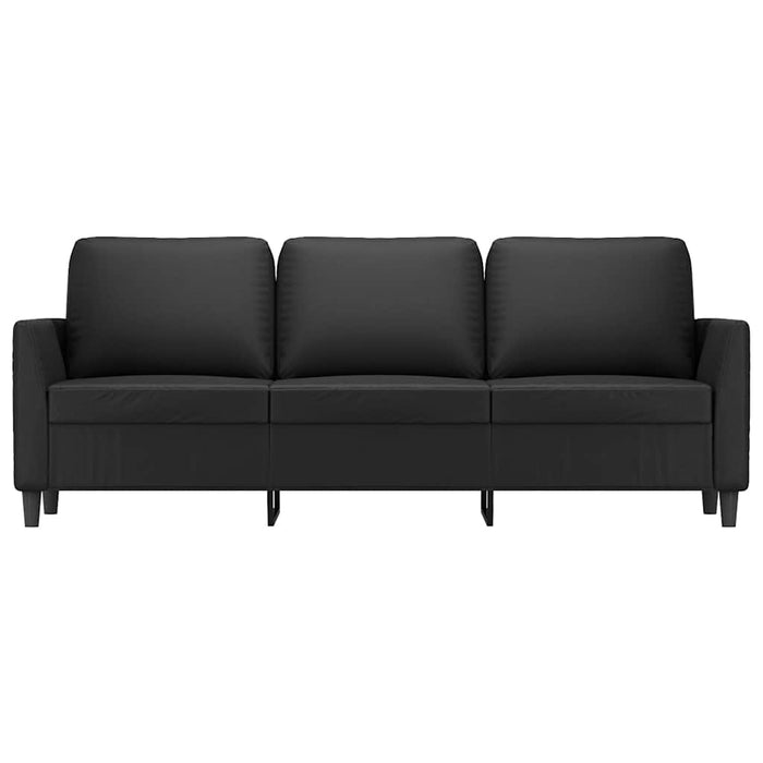Canapea cu 3 locuri, negru, 180 cm, piele ecologică - WALTI WALTI