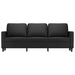 Canapea cu 3 locuri, negru, 180 cm, piele ecologică - WALTI WALTI