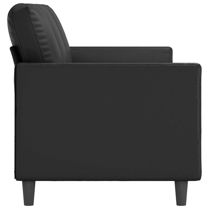 Canapea cu 3 locuri, negru, 180 cm, piele ecologică - WALTI WALTI