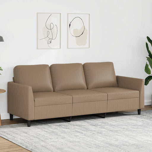 Canapea cu 3 locuri, cappuccino, 180 cm, piele ecologică - WALTI WALTI