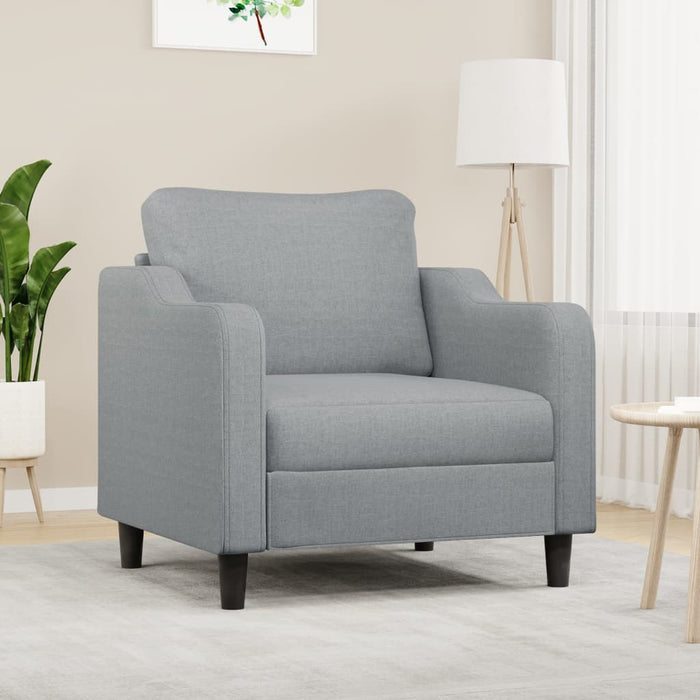Fotoliu canapea, gri deschis, 60 cm, material textil - WALTI WALTI
