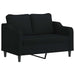Canapea cu 2 locuri, negru, 120 cm, material textil - WALTI WALTI