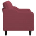 Canapea cu 2 locuri, roșu vin, 120 cm, material textil - WALTI WALTI