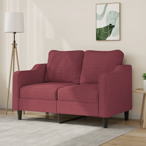 Canapea cu 2 locuri, roșu vin, 120 cm, material textil - WALTI WALTI
