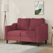 Canapea cu 2 locuri, roșu vin, 120 cm, material textil - WALTI WALTI