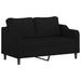 Canapea cu 2 locuri, negru, 140 cm, material textil - WALTI WALTI