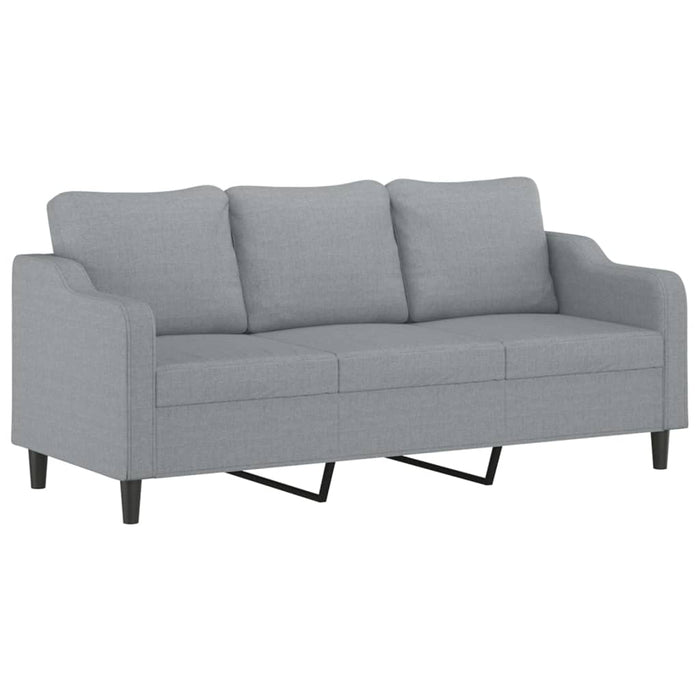 Canapea cu 3 locuri, gri deschis, material 180CM textil WALTI