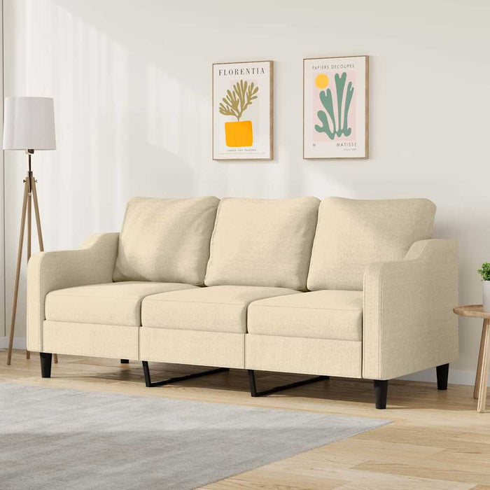 Canapea cu 3 locuri, crem, 180 cm, material textil - WALTI WALTI