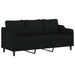 Canapea cu 3 locuri, negru, 180 cm, material textil - WALTI WALTI