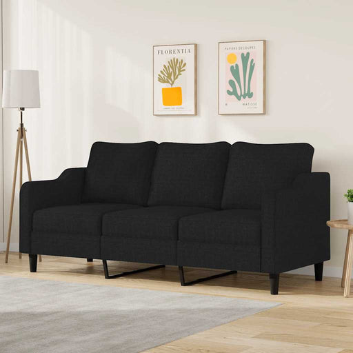 Canapea cu 3 locuri, negru, 180 cm, material textil - WALTI WALTI