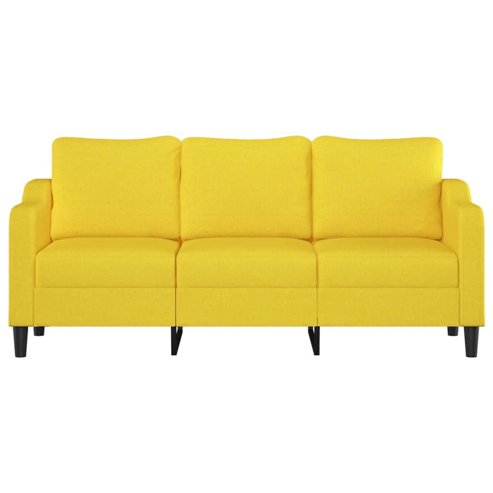 Canapea cu 3 locuri, galben deschis, 180 cm, material textil WALTI