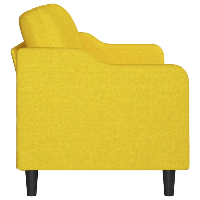 Canapea cu 3 locuri, galben deschis, 180 cm, material textil WALTI