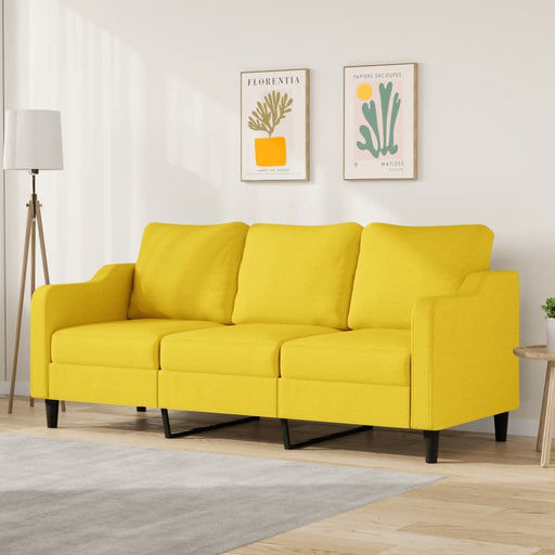 Canapea cu 3 locuri, galben deschis, 180 cm, material textil - WALTI WALTI