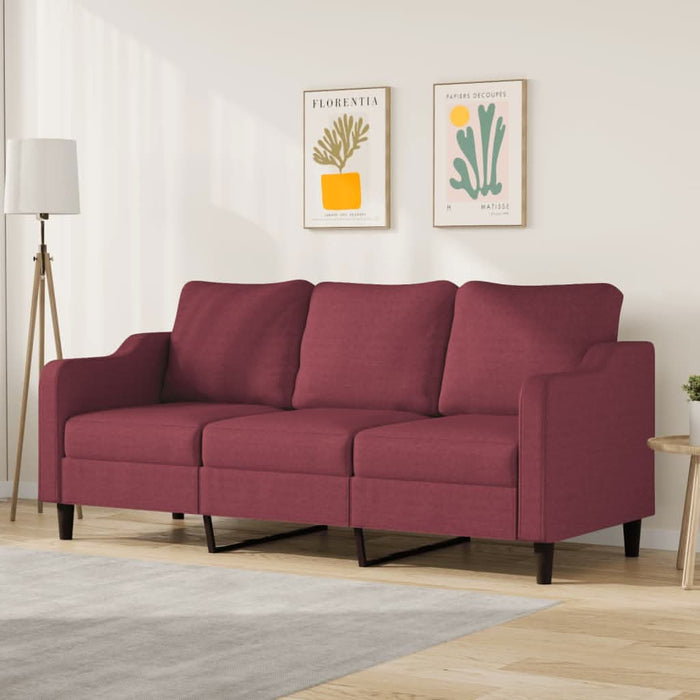 Canapea cu 3 locuri, roșu vin, 180 cm, material textil - WALTI WALTI