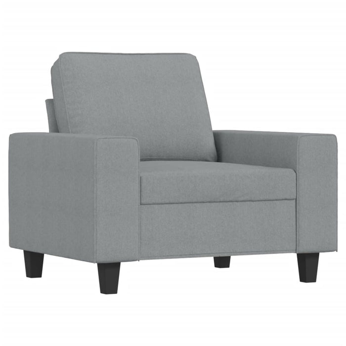 Fotoliu canapea, gri deschis, 60 cm, material textil WALTI