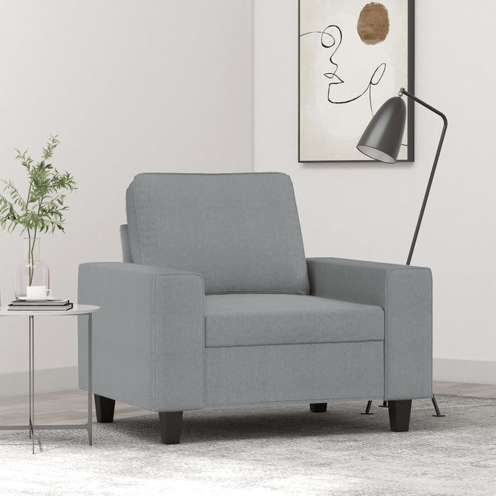 Fotoliu canapea, gri deschis, 60 cm, material textil WALTI