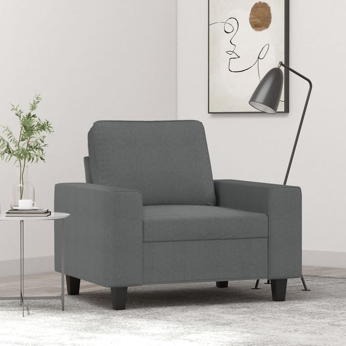 Fotoliu canapea, gri închis, 60 cm, material textil - WALTI WALTI