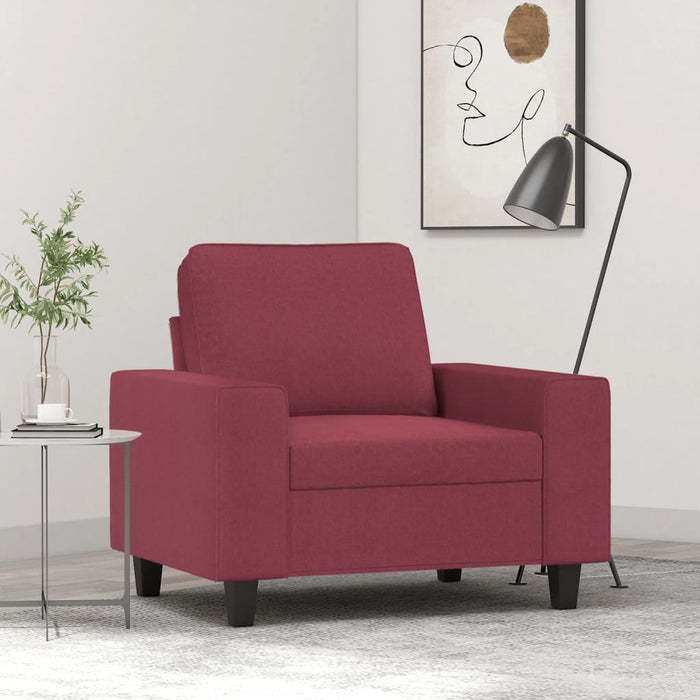 Fotoliu canapea, roșu vin, 60 cm, material textil - WALTI WALTI