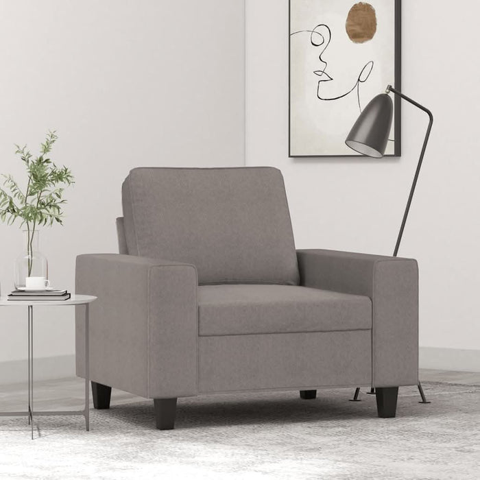 Fotoliu canapea, gri taupe, 60 cm, material textil - WALTI WALTI