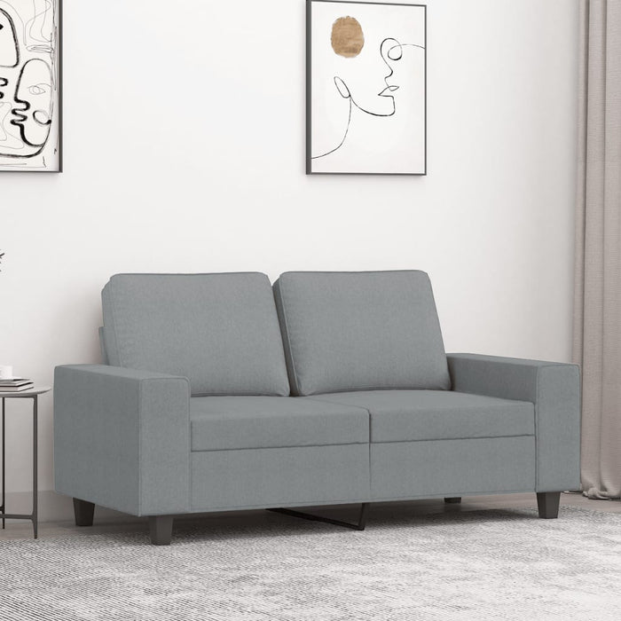 Canapea cu 2 locuri, gri deschis, 120 cm, material textil WALTI