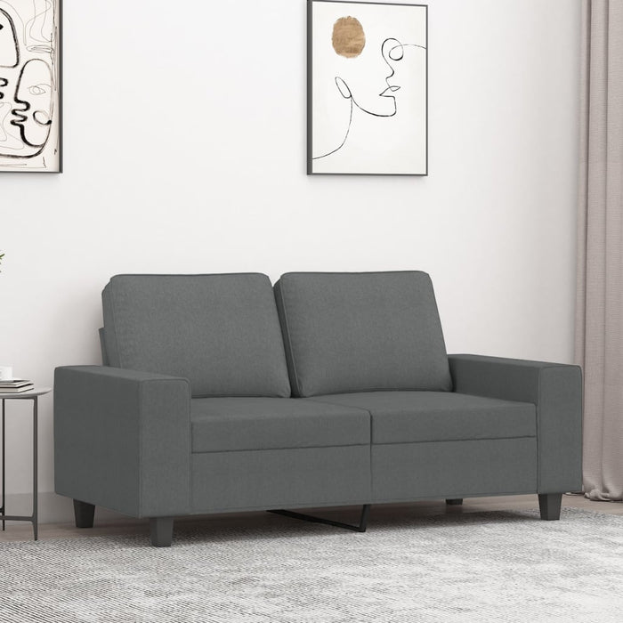 Canapea cu 2 locuri, gri închis, 120 cm, material textil WALTI