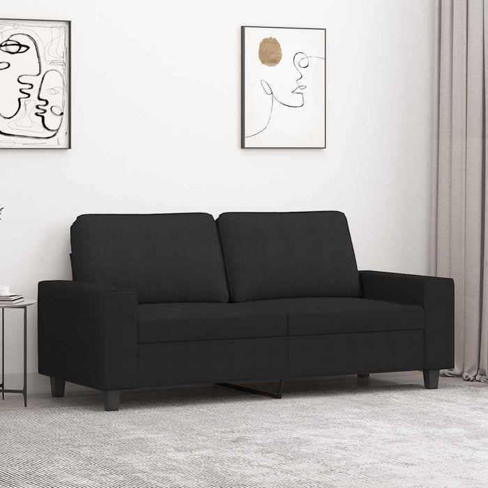 Canapea cu 2 locuri, negru, 140 cm, material textil - WALTI WALTI