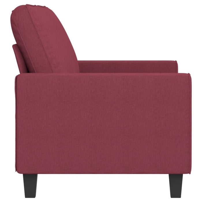 Canapea cu 2 locuri, roșu vin, 140 cm, material textil WALTI