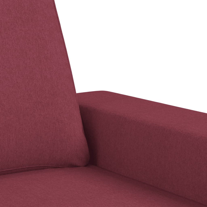 Canapea cu 2 locuri, roșu vin, 140 cm, material textil WALTI