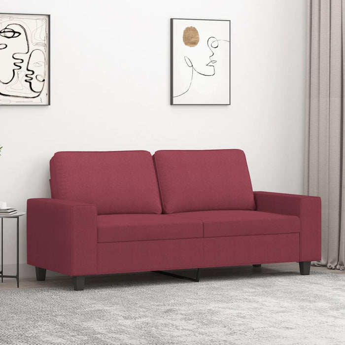 Canapea cu 2 locuri, roșu vin, 140 cm, material textil WALTI
