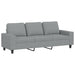 Canapea cu 3 locuri, gri deschis, material 180CM textil - WALTI WALTI