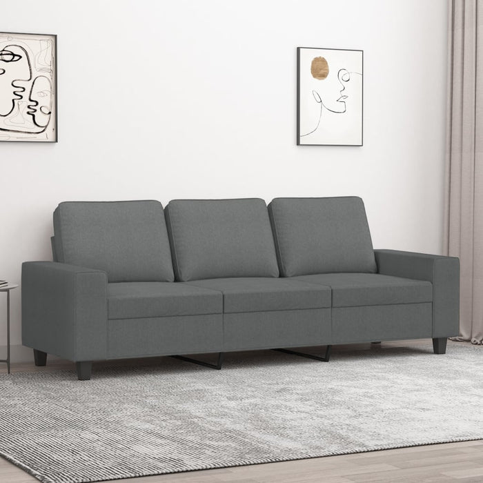 Canapea cu 3 locuri, gri închis, 180 cm, material textil - WALTI WALTI