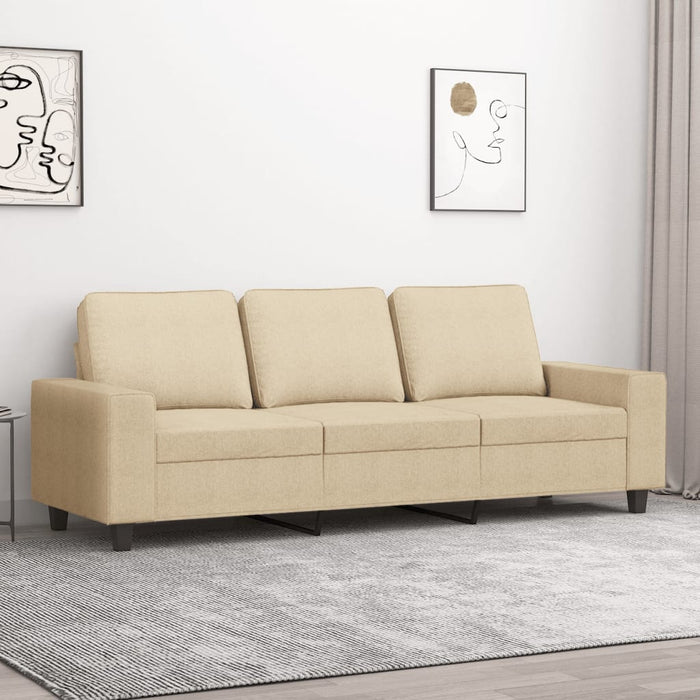 Canapea cu 3 locuri, crem, 180 cm, material textil - WALTI WALTI