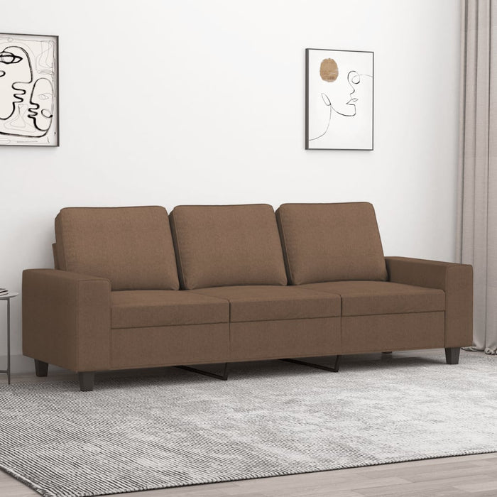 Canapea cu 3 locuri, maro, 180 cm, material textil WALTI