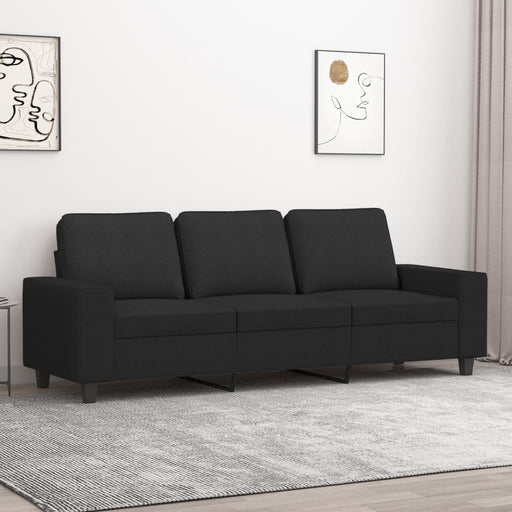 Canapea cu 3 locuri, negru, 180 cm, material textil - WALTI WALTI