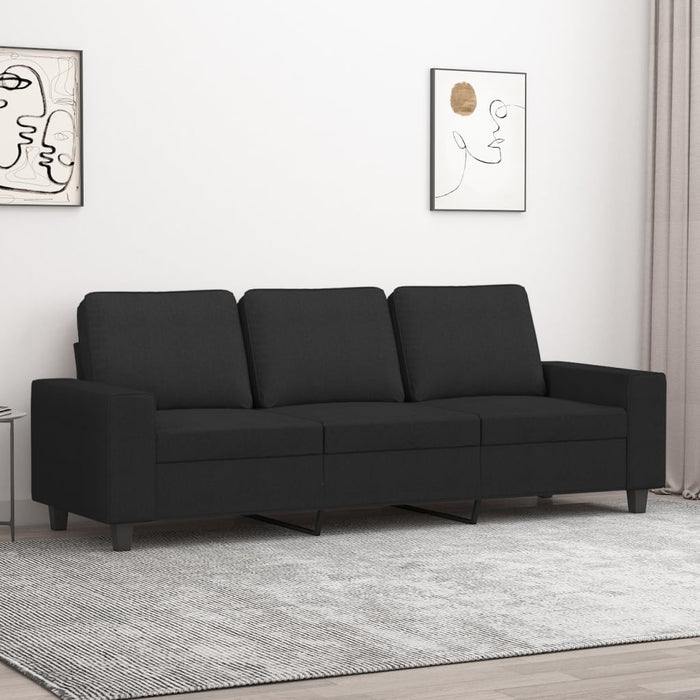 Canapea cu 3 locuri, negru, 180 cm, material textil - WALTI WALTI