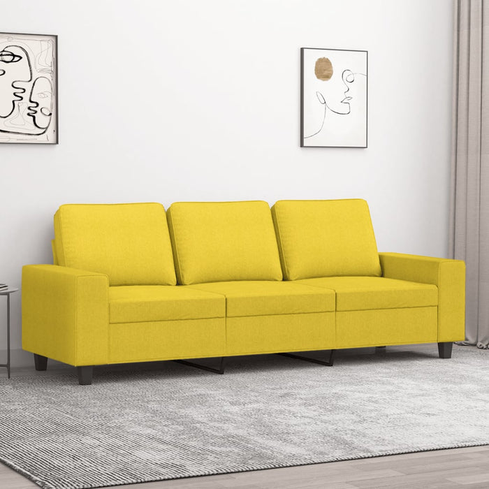 Canapea cu 3 locuri, galben deschis, 180 cm, material textil - WALTI WALTI