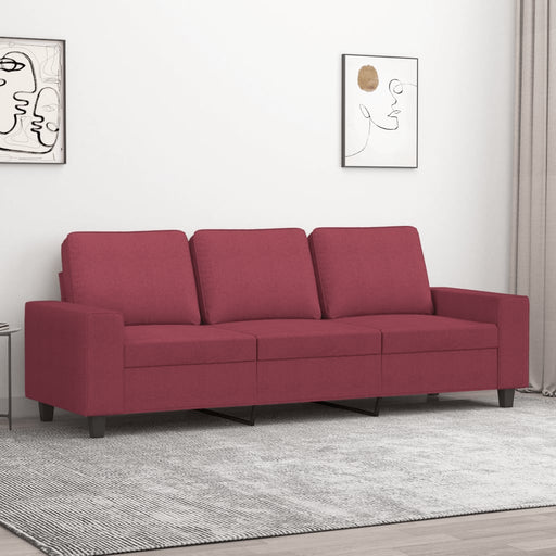 Canapea cu 3 locuri, roșu vin, 180 cm, material textil - WALTI WALTI