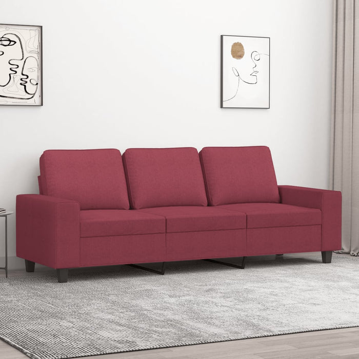Canapea cu 3 locuri, roșu vin, 180 cm, material textil - WALTI WALTI