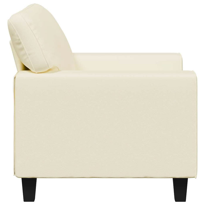Canapea de o persoană, crem, 60 cm, piele ecologică - WALTI WALTI