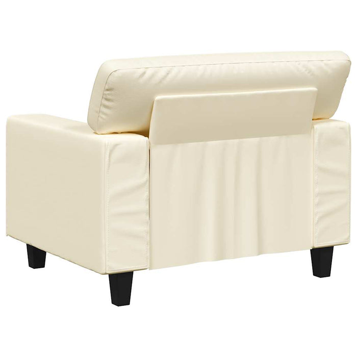 Canapea de o persoană, crem, 60 cm, piele ecologică - WALTI WALTI