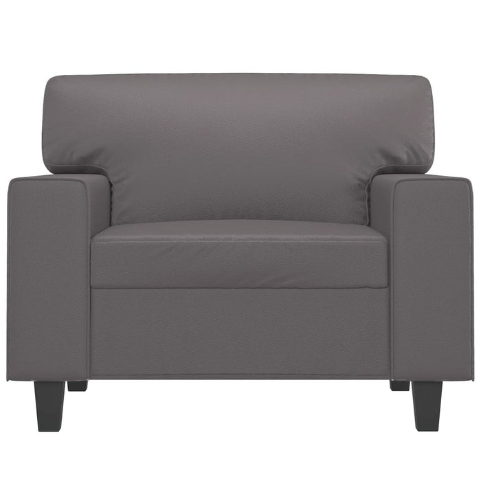 Canapea de o persoană, gri, 60 cm, piele ecologică - WALTI WALTI