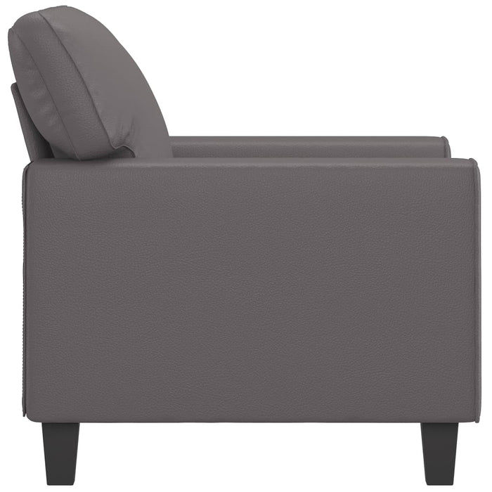Canapea de o persoană, gri, 60 cm, piele ecologică - WALTI WALTI