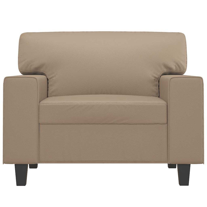 Canapea de o persoană, cappuccino, 60 cm, piele ecologică WALTI